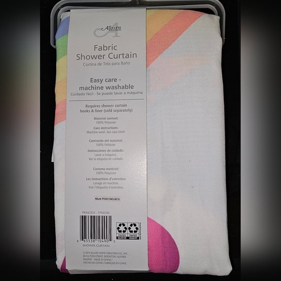 ALLURE Fabric Shower Curtain - Princess - Picture 3 of 6